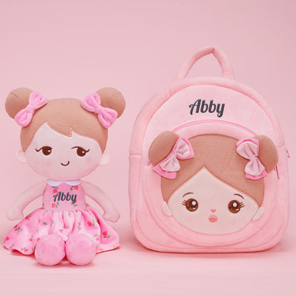 Personalized Backpack and Optional Cute Plush Doll
