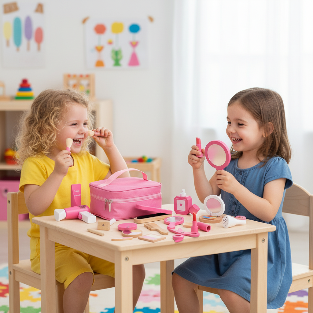 My First Set of Makeup Tools | Wooden, 3+