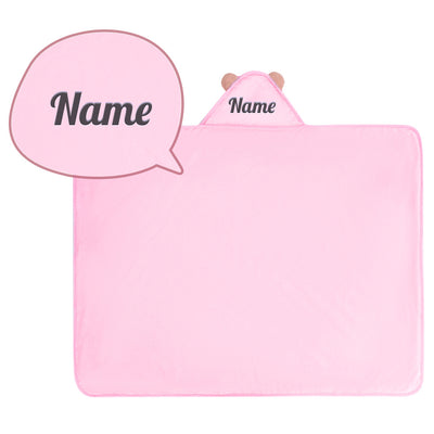 Personalized Ultra-soft Baby Hooded Blanket for Blue Eyes Baby