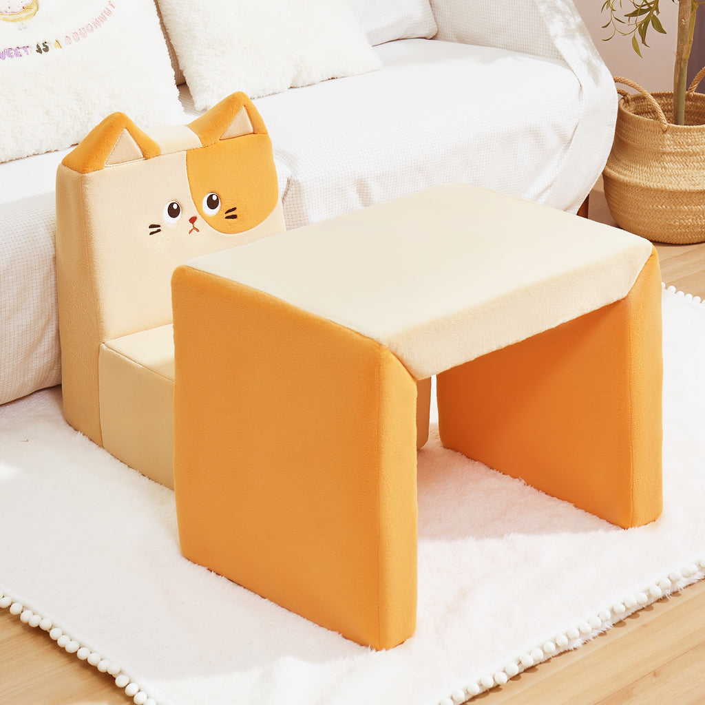 2 in 1 Cute Animal Cat Children Sofa