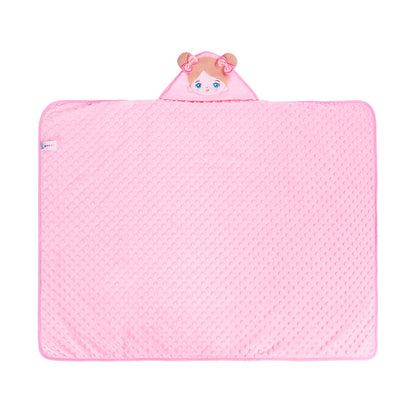 Personalized Ultra-soft Baby Hooded Blanket for Blue Eyes Baby