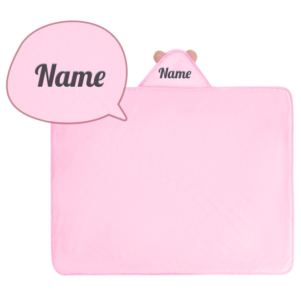 Personalized Ultra-soft Baby Hooded Blanket for Light Skin Tone Baby