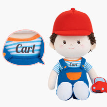 Load image into Gallery viewer, Personalized Curly Hair &amp; Freckle Face Boy Doll + Backpack