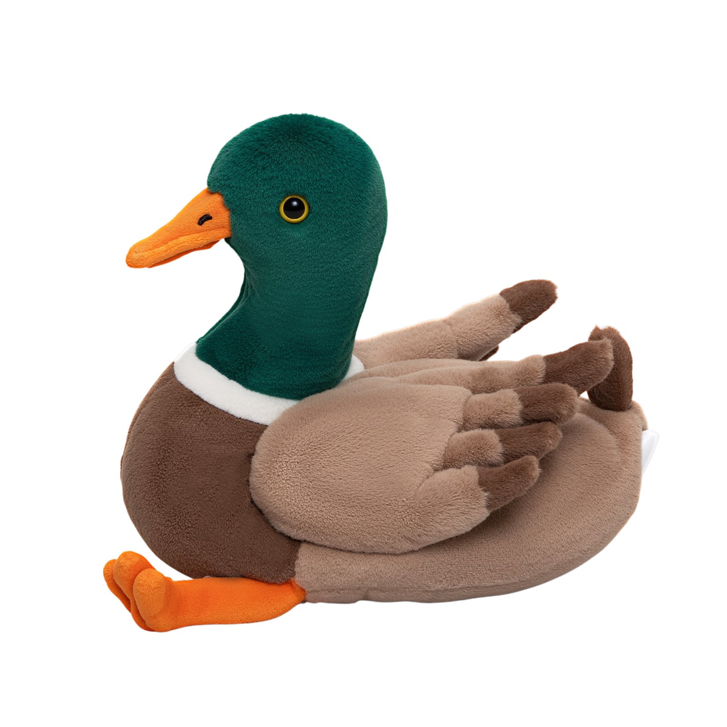 Mallard Dabbling Duck Plush Stuffed With 4 Ducklings in Nest