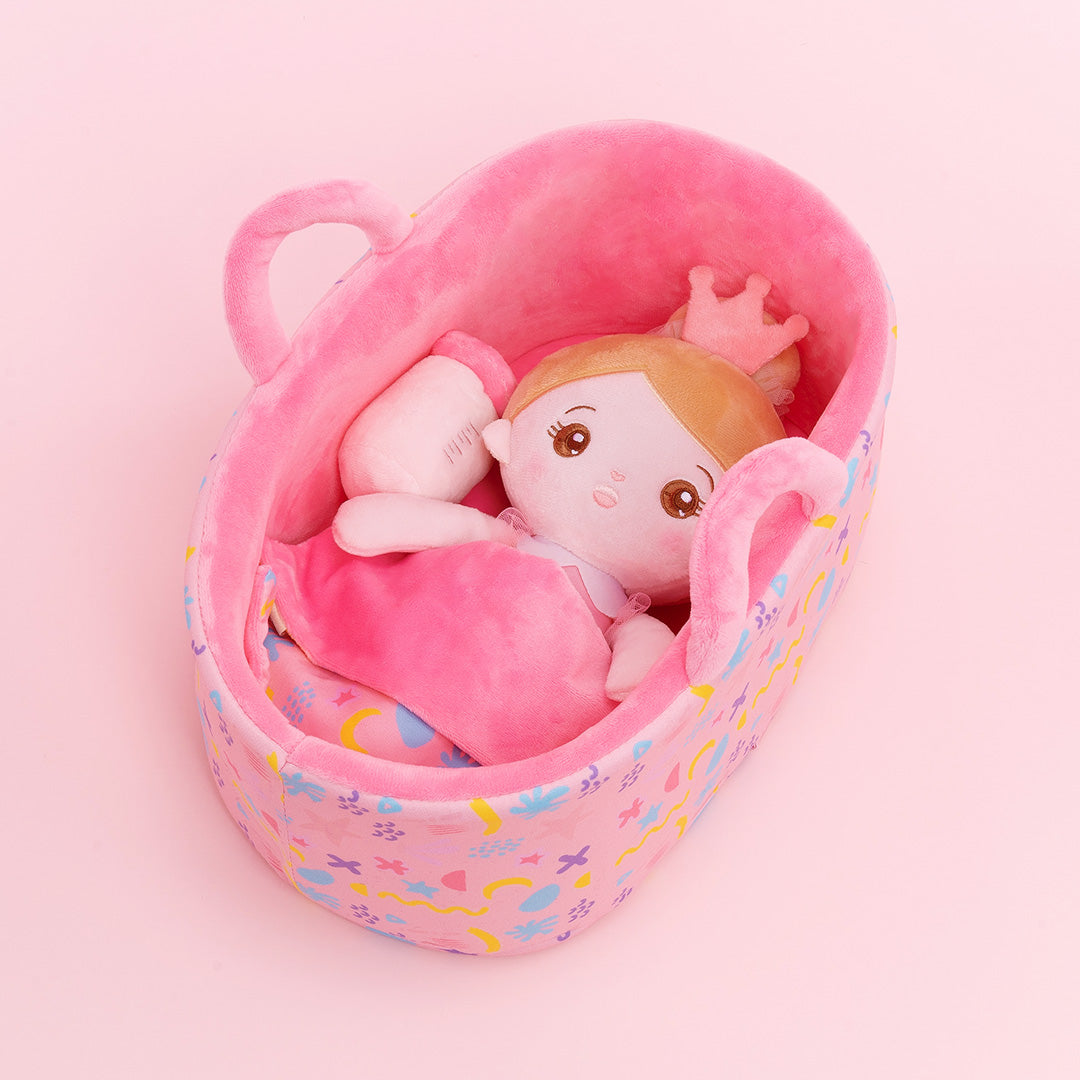 Personalized Plush Doll with Bassinet Accessories