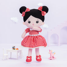 Load image into Gallery viewer, Personalized Abby Black Hair Girl Doll - Pink &amp; Red