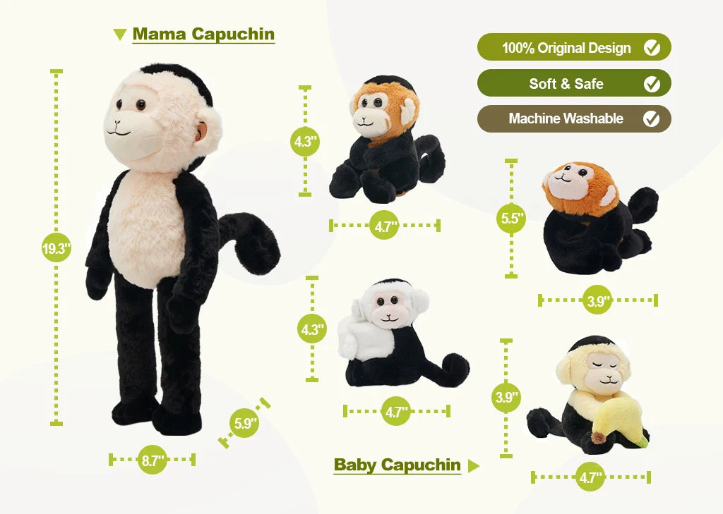 Plush Stuffed Animal Family Toy Set -  14 Themes