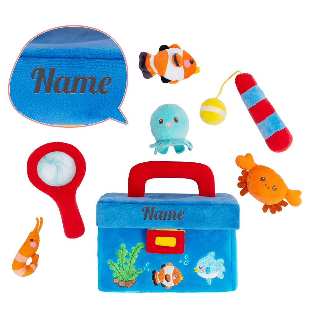 Personalized Plush Playset Sensory Toy Kit - 9 Themes