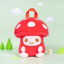 Load image into Gallery viewer, Personalized Red Mushroom Plush Backpack