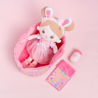 Personalized Plush Doll with Bassinet Accessories