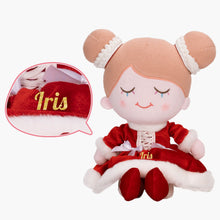 Load image into Gallery viewer, Personalized Iris Red Dress Girl Doll and Backpack