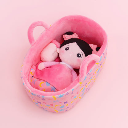 Personalized Plush Doll with Bassinet Accessories