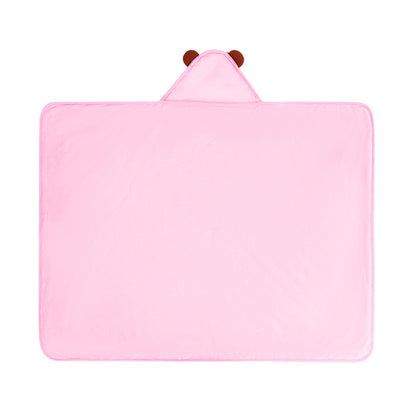 Personalized Ultra-soft Baby Hooded Blanket for Brown Skin Tone Baby