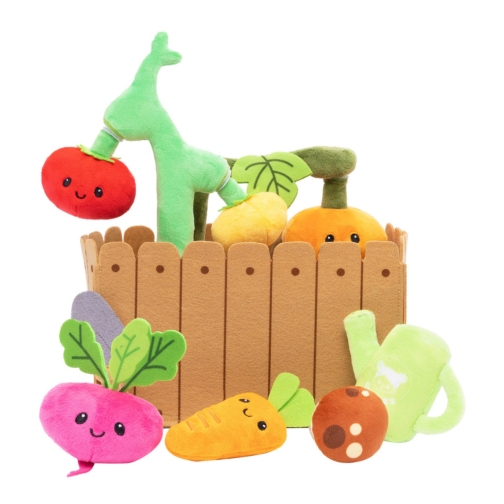 Personalized Baby's First Vegetable Garden Plush Playset Toy Gift Set