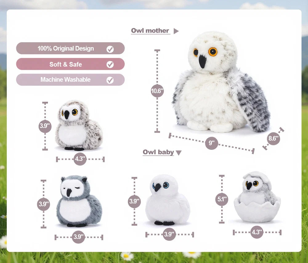 Plush Stuffed Animal Family Toy Set -  14 Themes