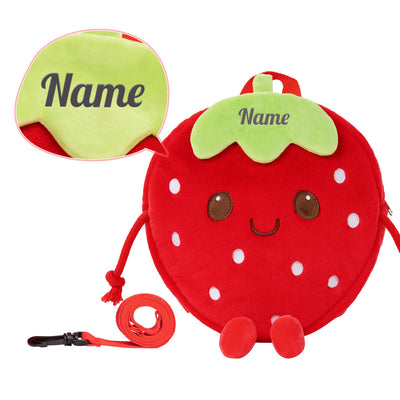 Personalized Strawberry Plush Backpack