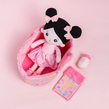 Personalized Plush Doll with Bassinet Accessories
