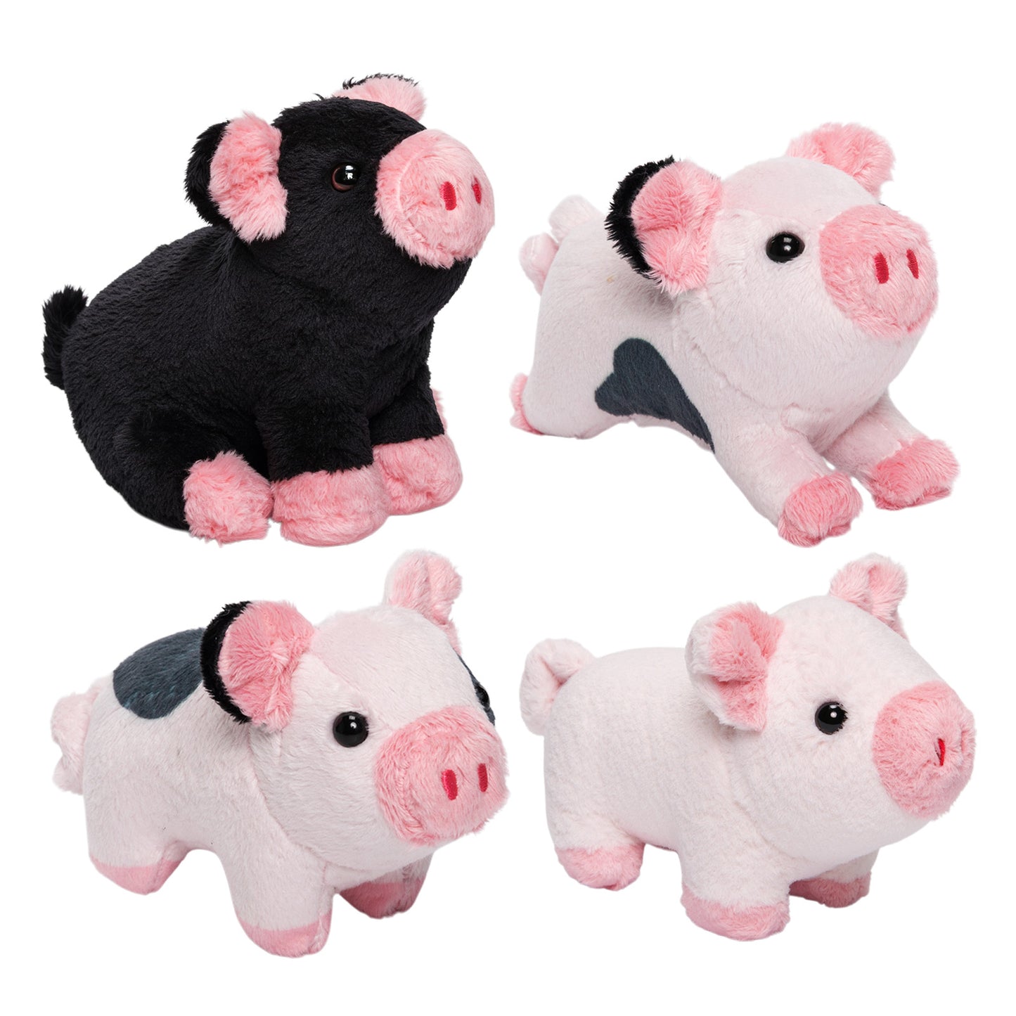 Spotted Pig Mommy Stuffed Animal Set with 4 Piglets Inside
