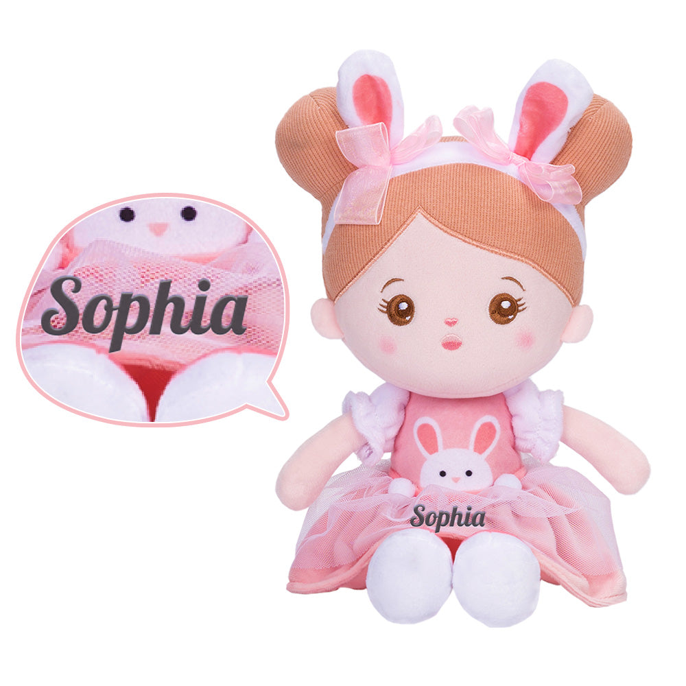 Ouozzz Personalized Easter Bunny Plush Doll Spring Gift Set For Kids