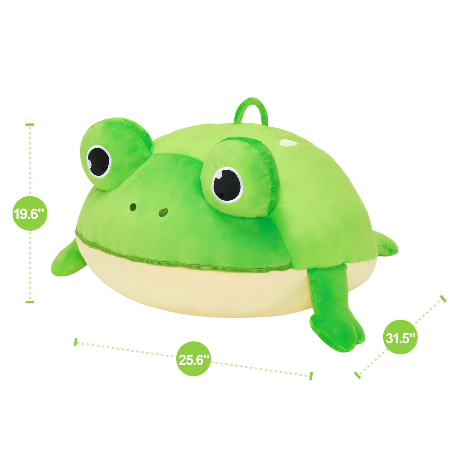 Frog Shaped Toy Storage Bag with Tongue Sticking Out Play Mat