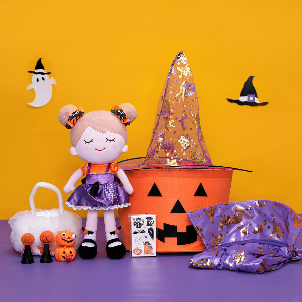 Halloween Limited Gift Set - Personalized Doll and Basket Bundle