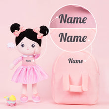 Load image into Gallery viewer, Personalized Pink Black Hair Baby Doll