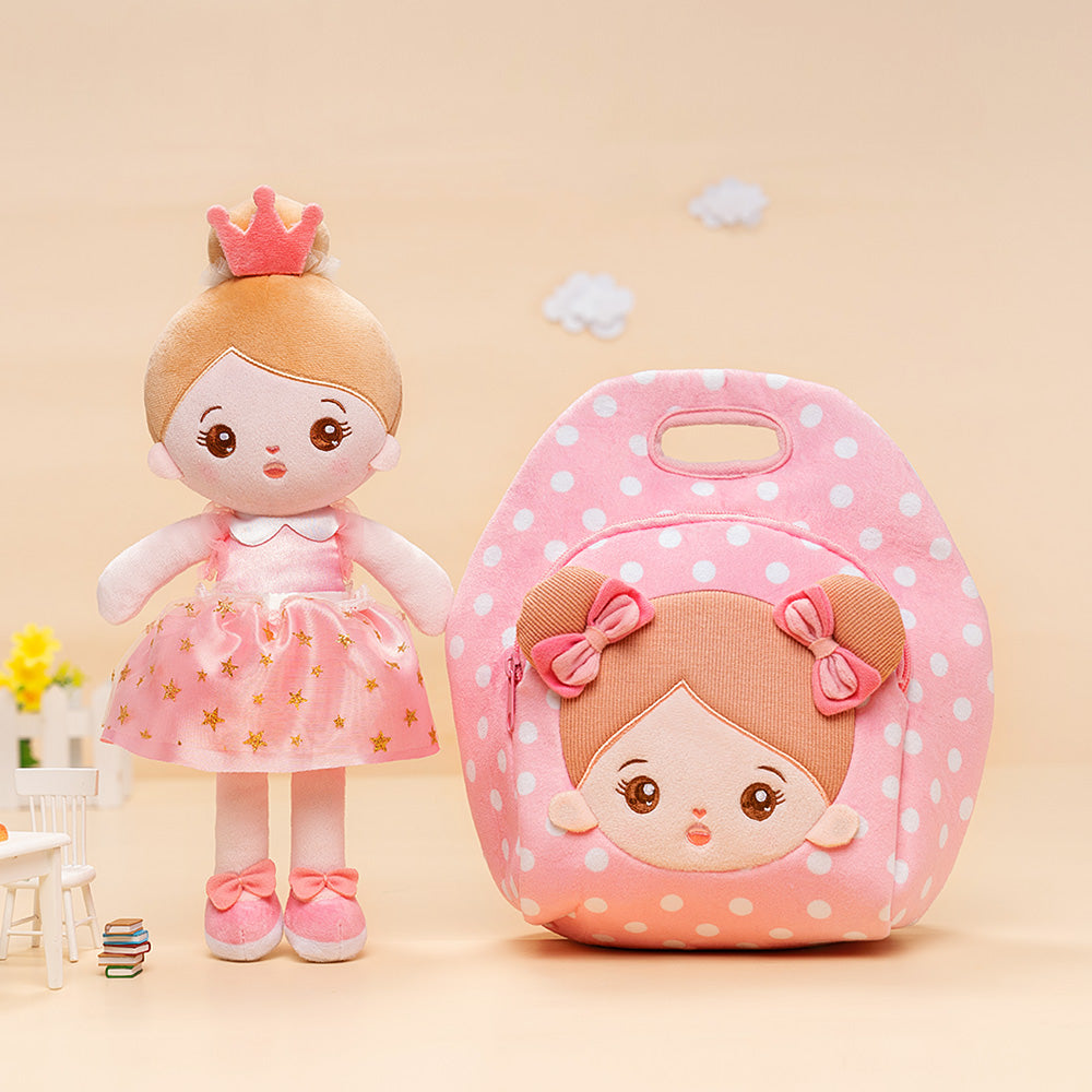 Personalized Pink Princess Plush Baby Girl Doll