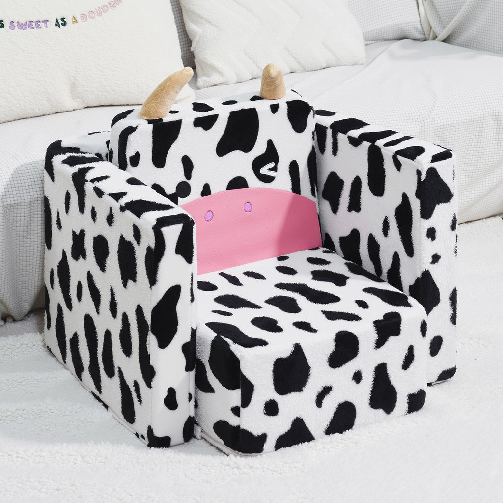 2 In 1 Cute Animal Cow Children Sofa