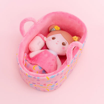 Personalized Plush Doll with Bassinet Accessories