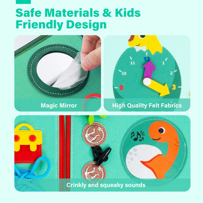 Personalized Toddler Activities Learning Busy Board for 3-6 Years Old - 4 Themes