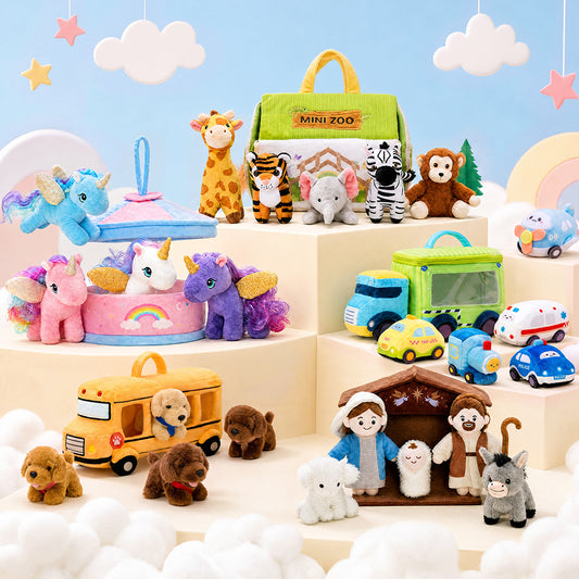 Personalized Plush Playset Sensory Toy Kit - 9 Themes