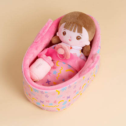 Personalized White Plush Mini Baby Girl Doll With Changeable Outfit
