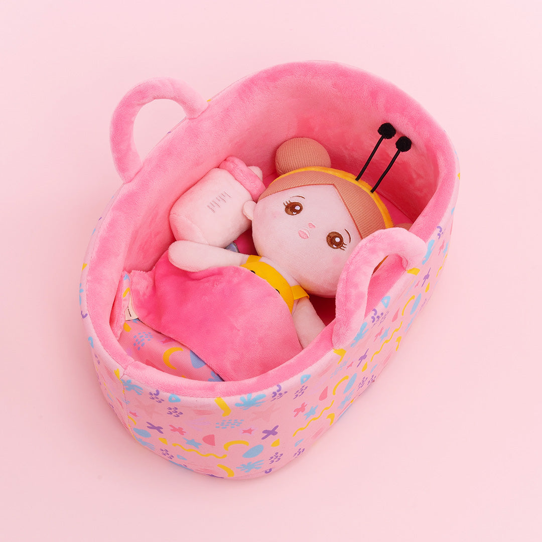 Personalized Plush Doll with Bassinet Accessories