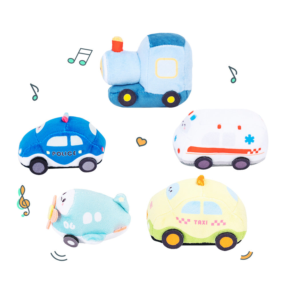 Personalized Baby's First Car Sensory Toy Plush Playset