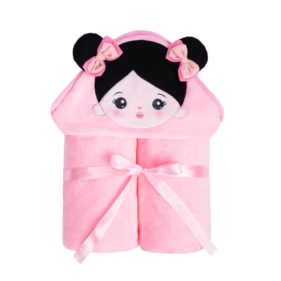 Personalized Ultra-soft Baby Hooded Blanket for Black Hair Baby