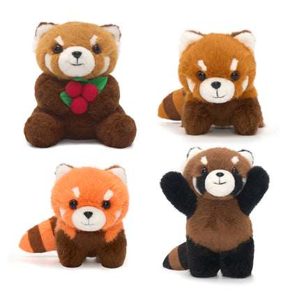 Red Panda Plush Stuffed Animal with 4 Babies