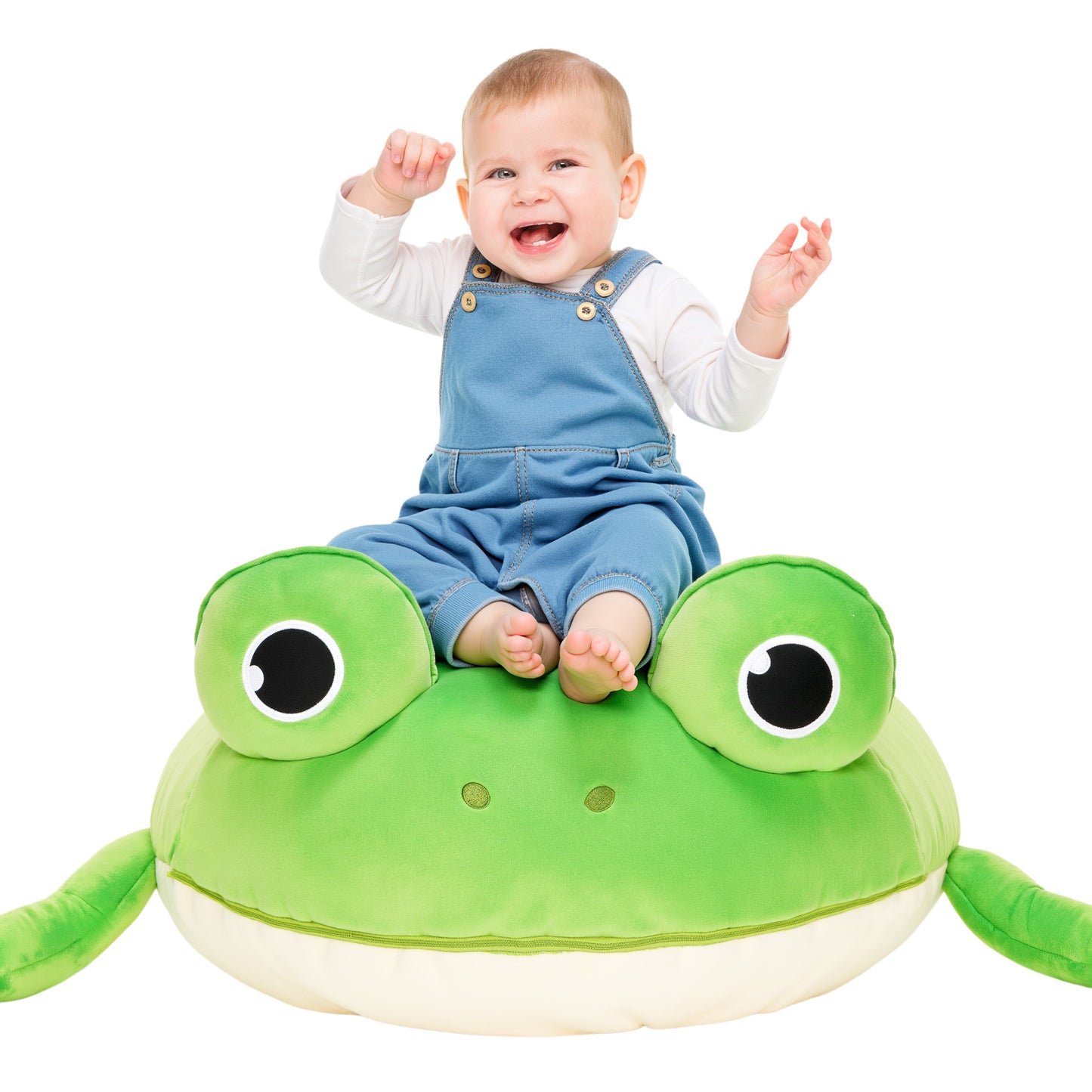 Frog Shaped Toy Storage Bag with Tongue Sticking Out Play Mat