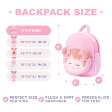 Load image into Gallery viewer, Personalized Iris Red Dress Girl Doll and Backpack