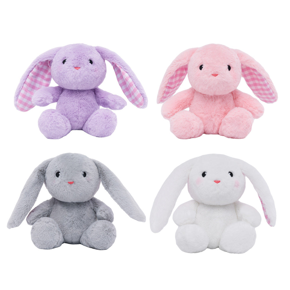 Rabbit Family with 4 Babies Plush Playset Animals Stuffed Gift Set for Toddler