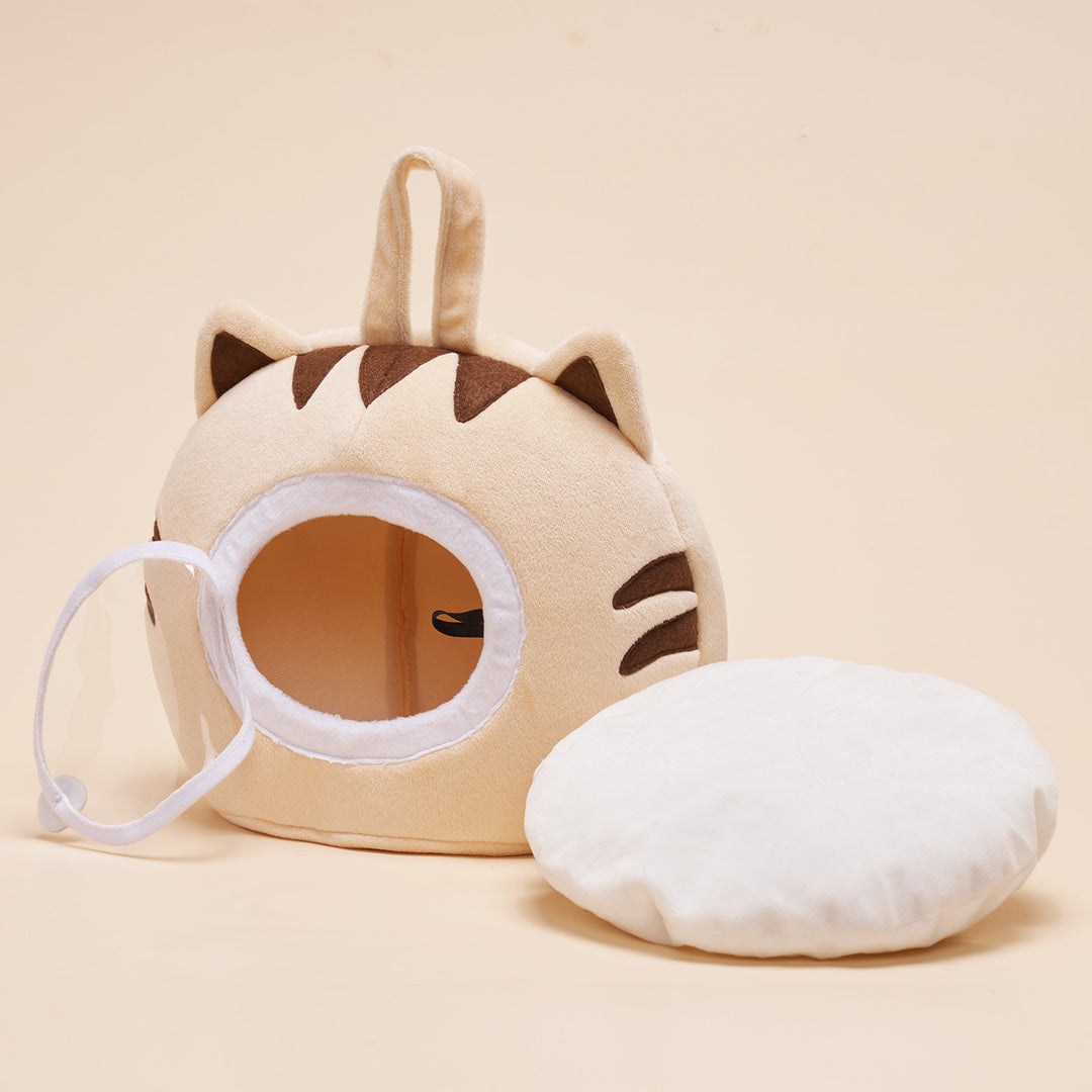 Personalized Plush Cat Nest Toy Set with 5 Stuffed Kittens