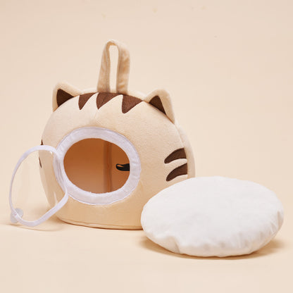Personalized Plush Cat Nest Toy Set with 5 Stuffed Kittens