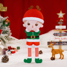 Load image into Gallery viewer, Personalized Christmas Plush Doll with Elf Costume