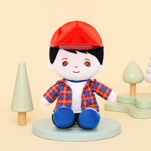 Load image into Gallery viewer, Personalized Plaid Jacket Plush Baby Boy Doll