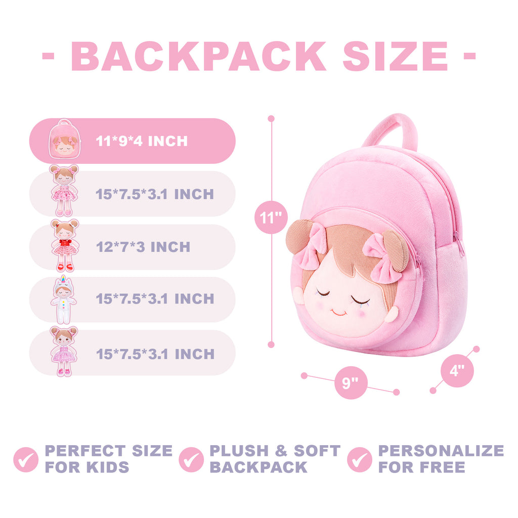 Personalized Sweet Pink Doll and Backpack