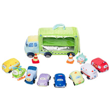 Load image into Gallery viewer, Personalized Baby&#39;s First Cars Sensory Toy Plush Playset