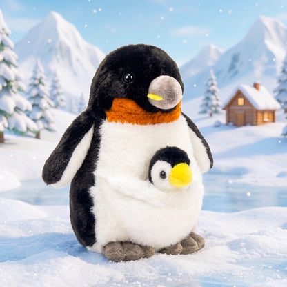 Mother & Baby Penguin Plush Set (2-in-1 Soft Companion)