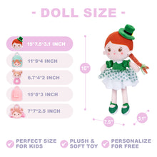 Load image into Gallery viewer, Personalized Red Hair Green Clover Plush Doll