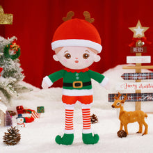 Load image into Gallery viewer, Personalized Christmas Plush Doll with Elf Costume