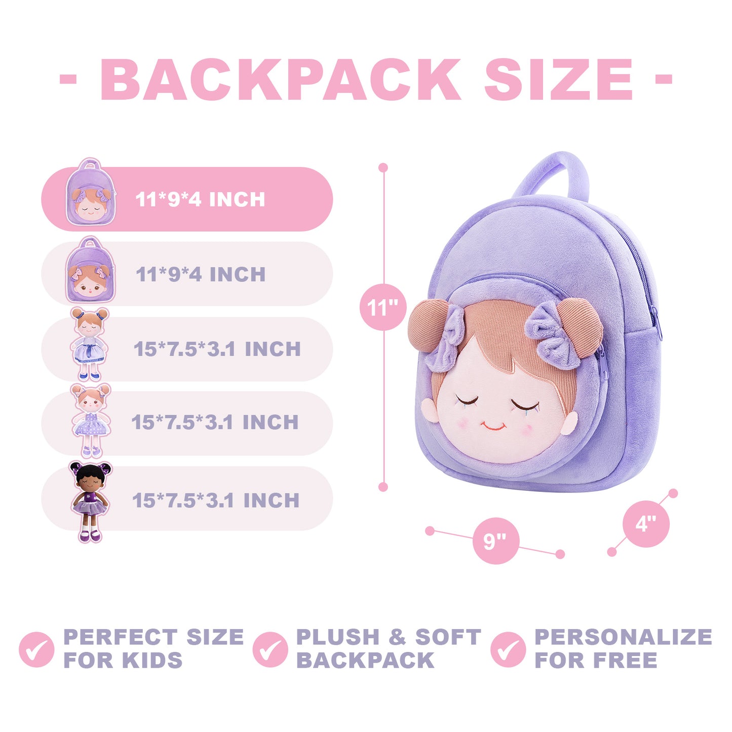 Personalized Purple Backpack