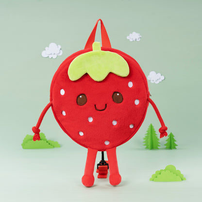 Personalized Strawberry Plush Backpack